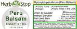 Peru Balsam Essential Oil Label