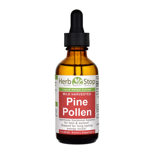 Wild Harvested Pine Pollen Liquid Extract 2 oz Bottle