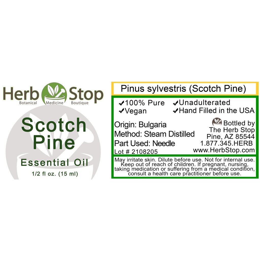 Scotch Pine Essential Oil Label