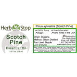 Scotch Pine Essential Oil Label
