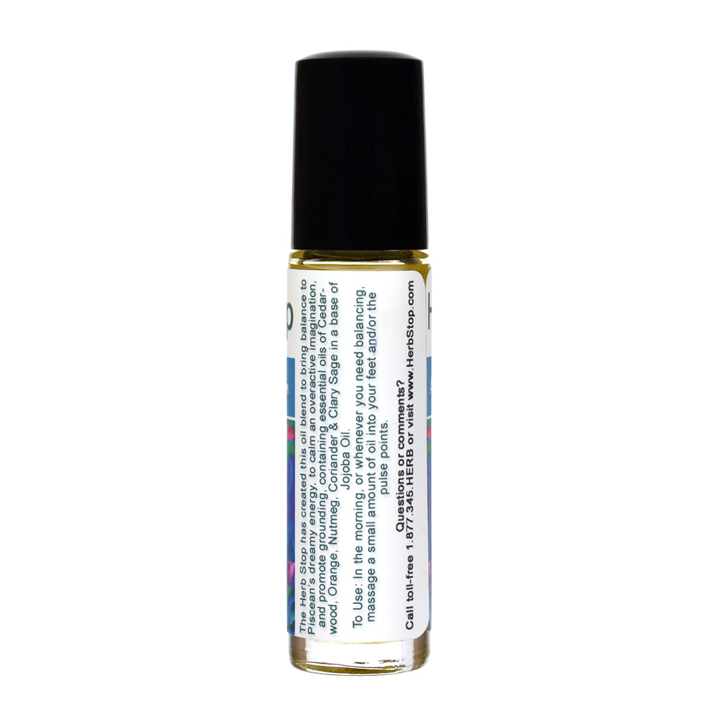 Pisces Astrological Aromatherapy Essential Oil Roll-On - Back