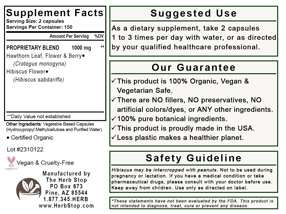 Pressure Eaz Capsules Label - Back