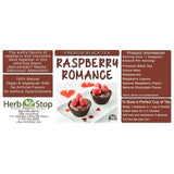 Raspberry Romance Loose Leaf Black Tea Label