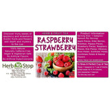 Raspberry Strawberry Loose Leaf Herb & Fruit Tea Label