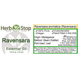 Ravensara Essential Oil Label