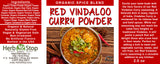 Organic Red Vindaloo Curry Powder Label