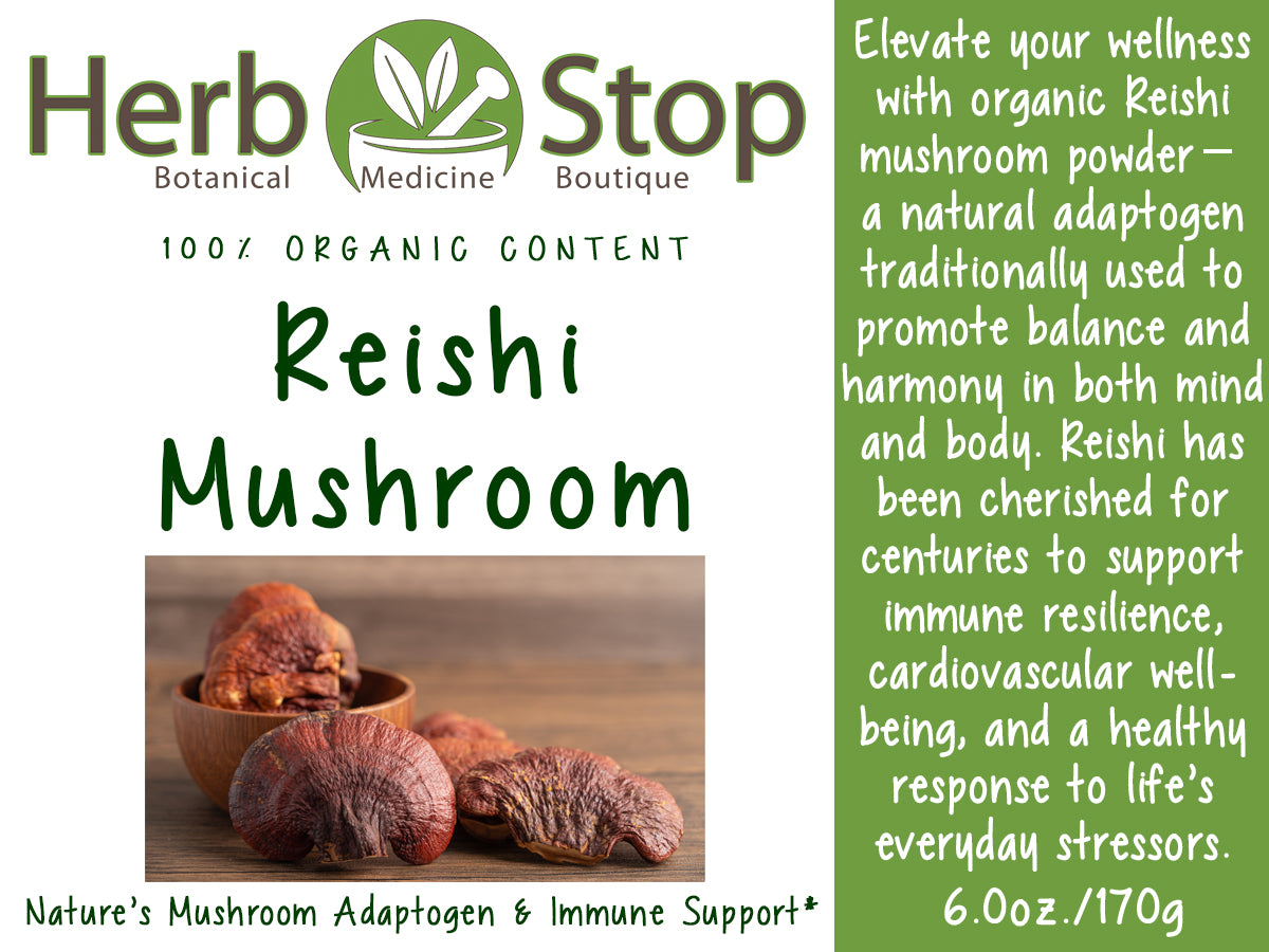 Organic Reishi Mushroom Powder - Label