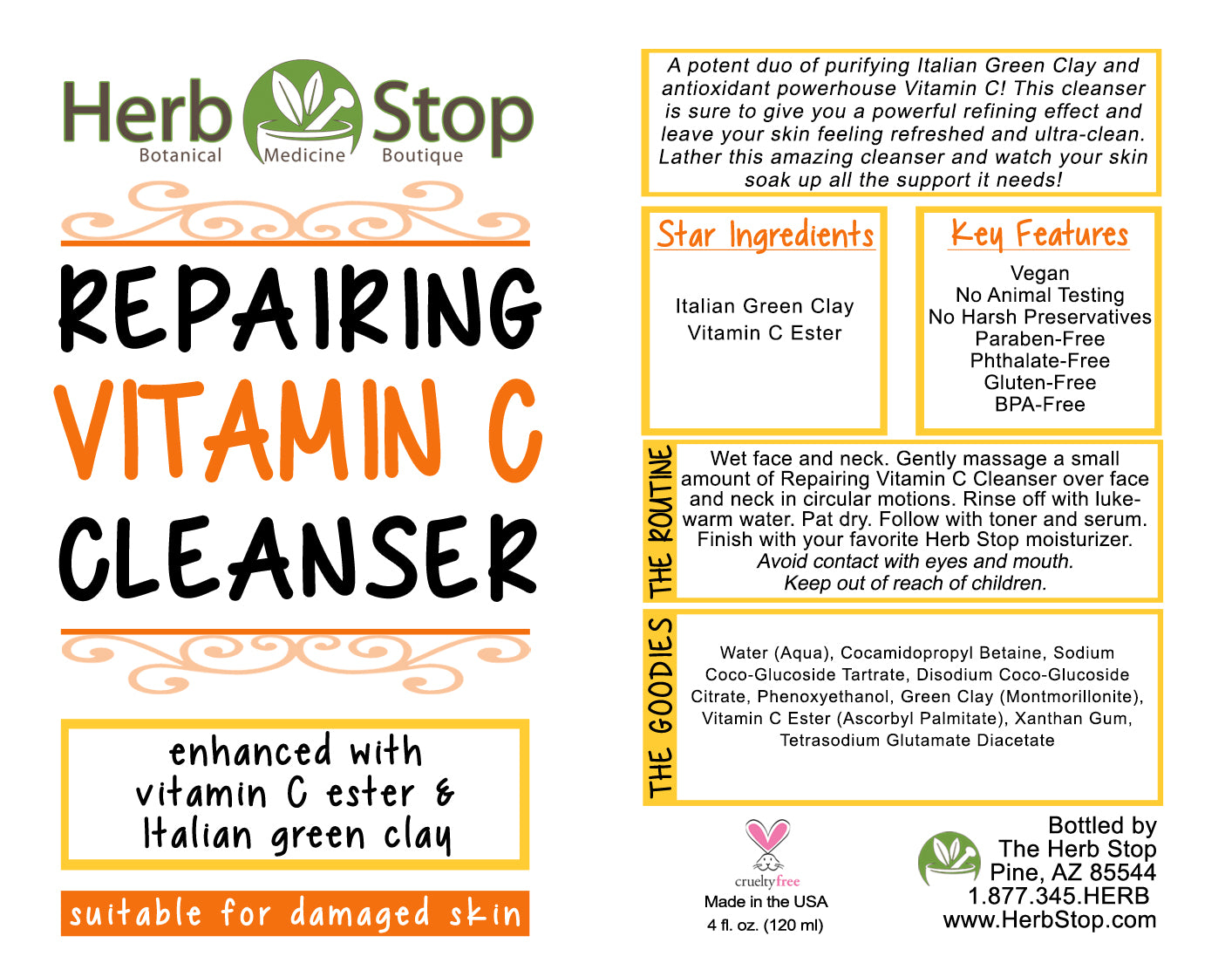 Repairing Vitamin C Cleanser Label
