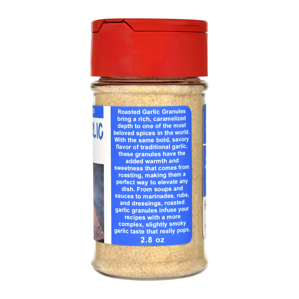Organic Roasted Garlic Granules Spice Jar - Right Side