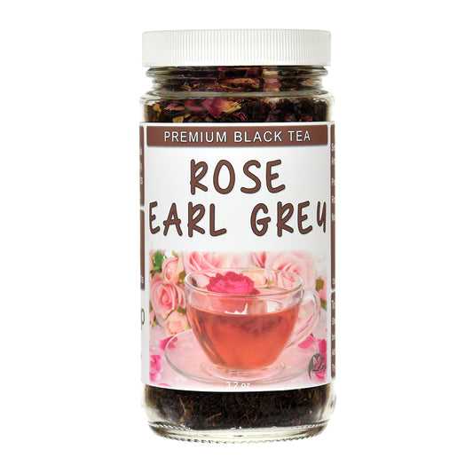 Rose Earl Grey Loose Leaf Black Tea Jar