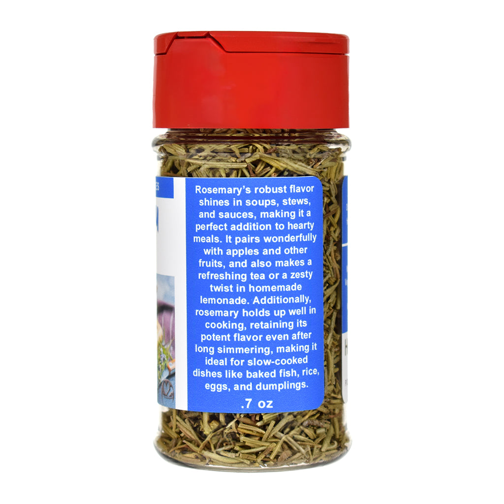 Organic Rosemary Leaf Spice Jar - Right Side