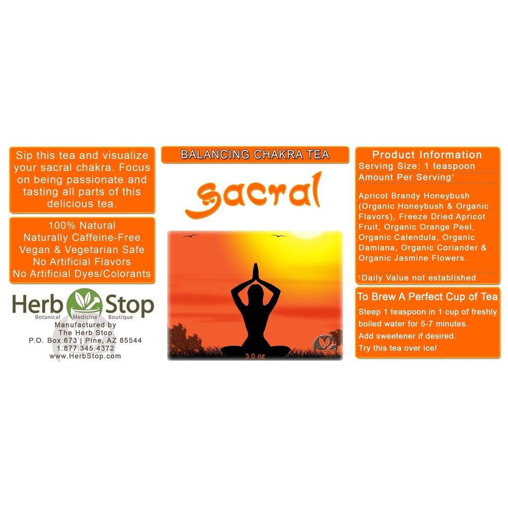 Sacral Chakra Loose Leaf Herbal Tea Label