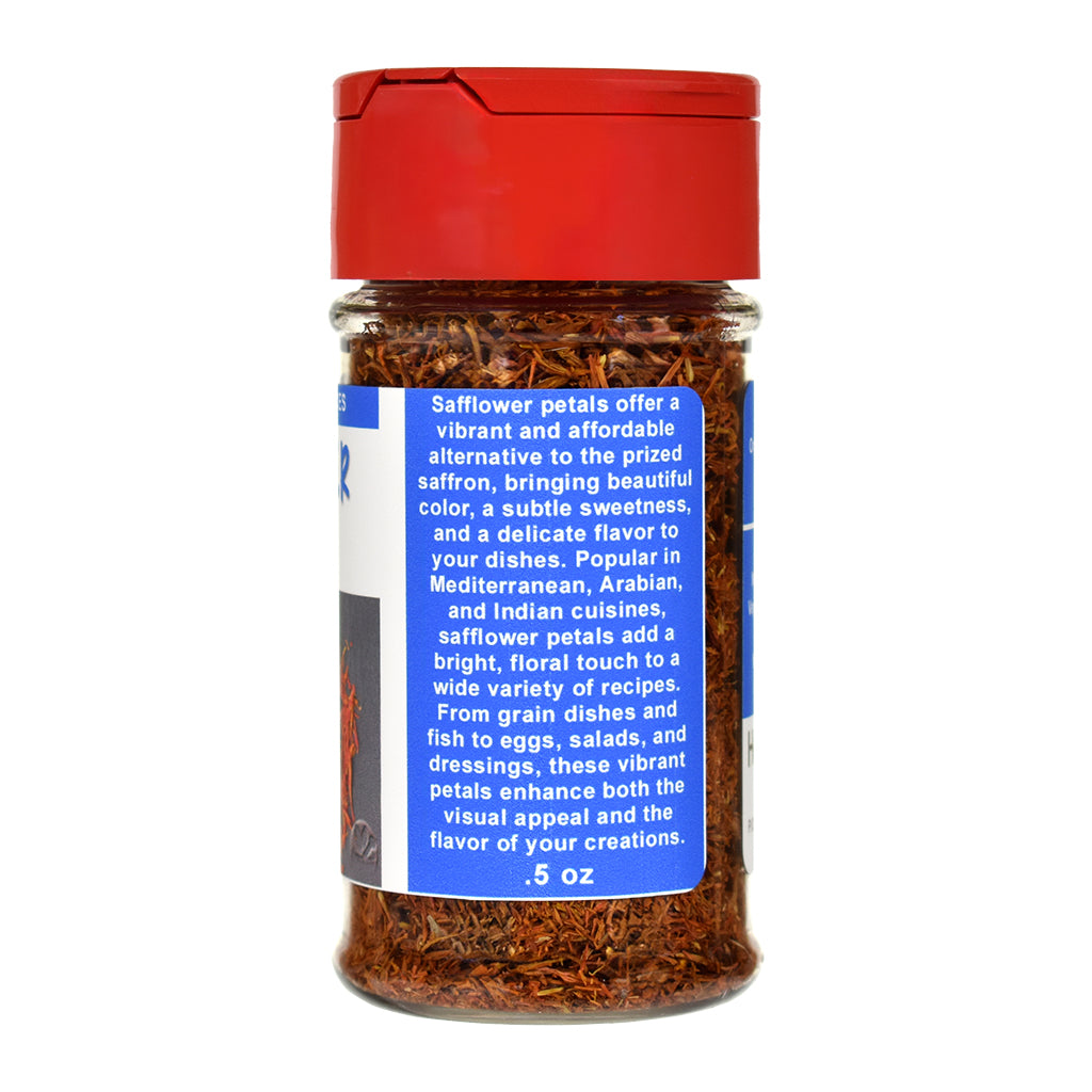 Organic Safflower Petals Spice Jar - Right Side