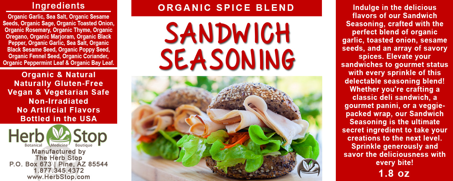 Organic Sandwich Seasoning Label