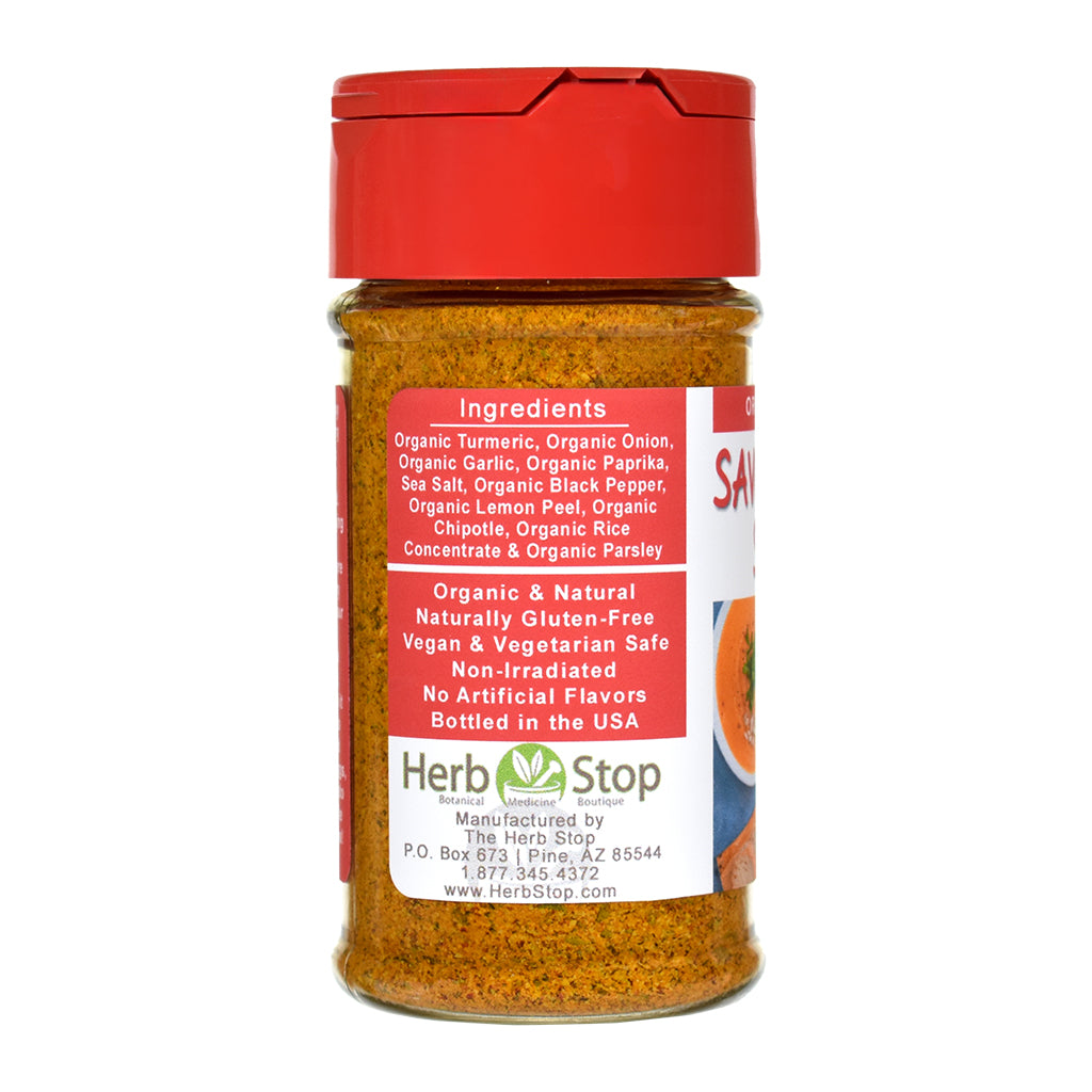 Organic Savory Turmeric Seasoning Jar - Left