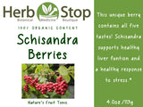 Organic Schisandra Berries Label - Front