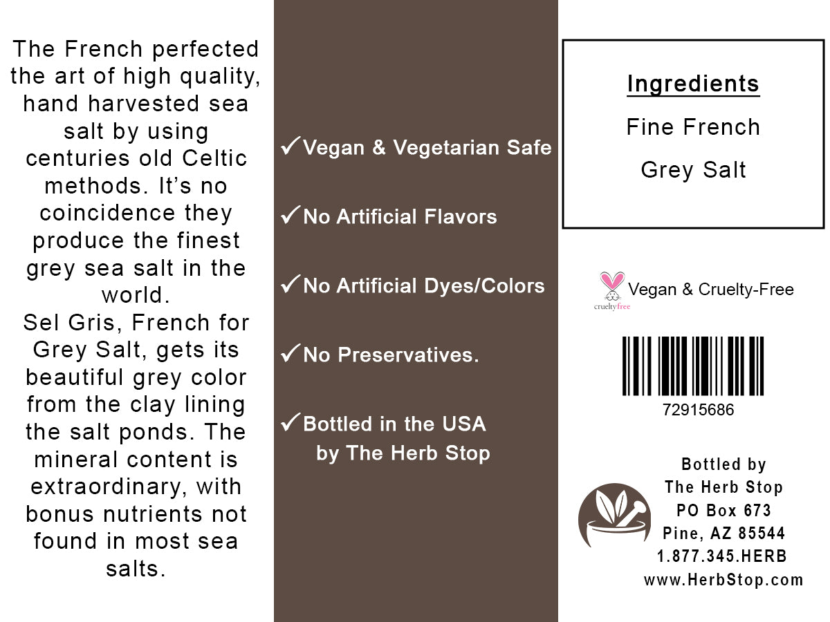 Sel Gris Fine Grey Salt Label - Back