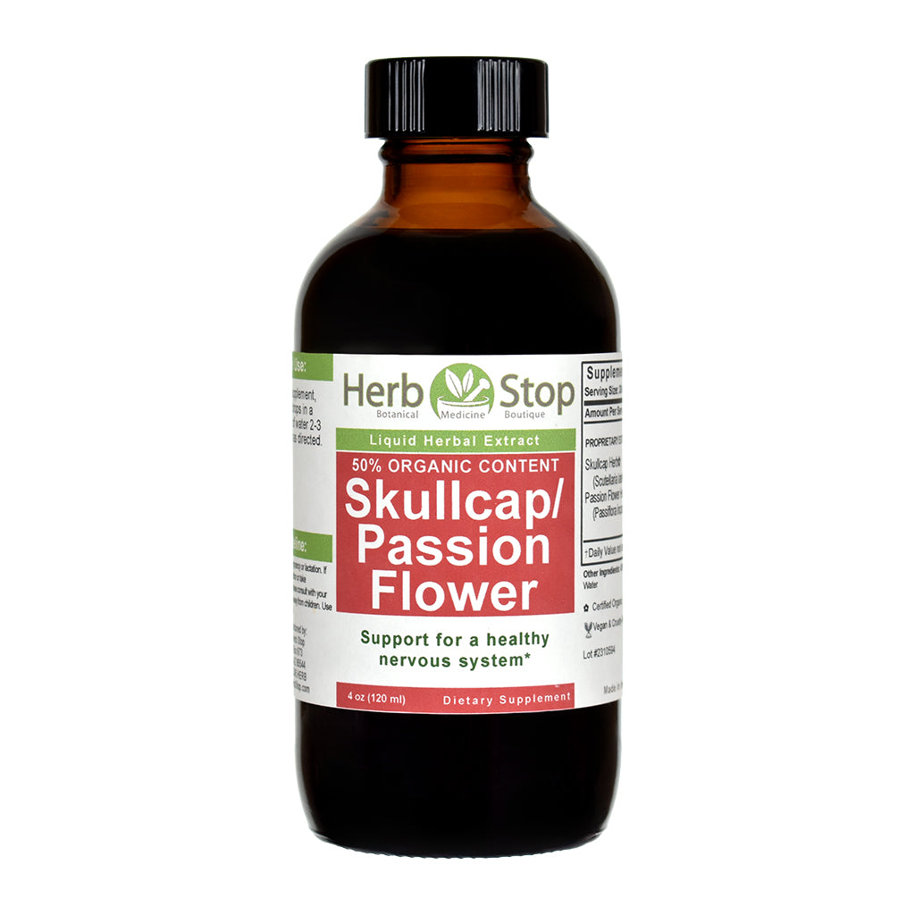 Skullcap/Passion Flower Liquid Extract 4 oz Bottle
