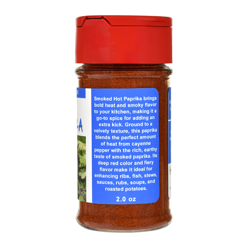 Organic Smoked Hot Paprika Spice Jar - Right Side