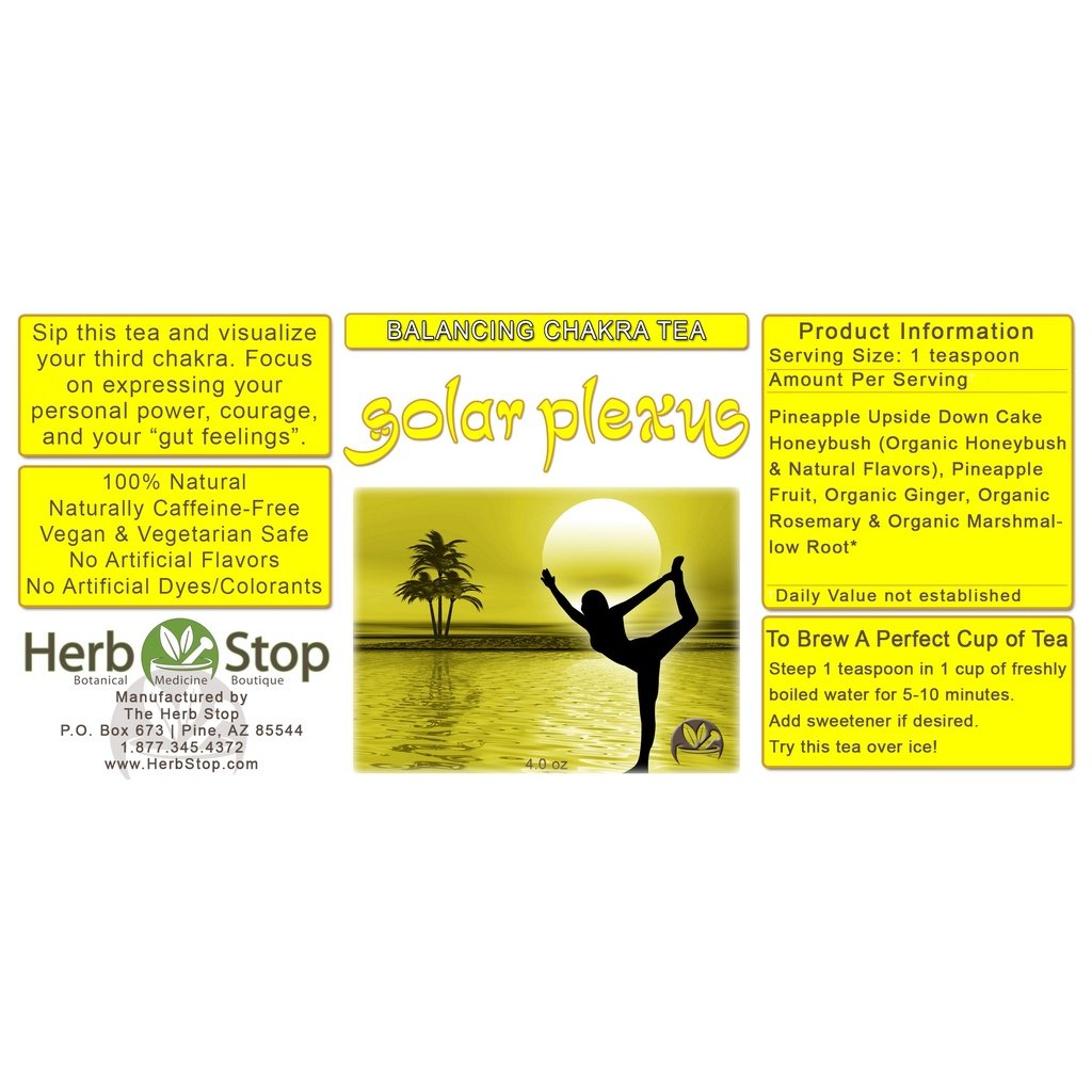 Solar Plexus Chakra Loose Leaf Herbal Tea Label