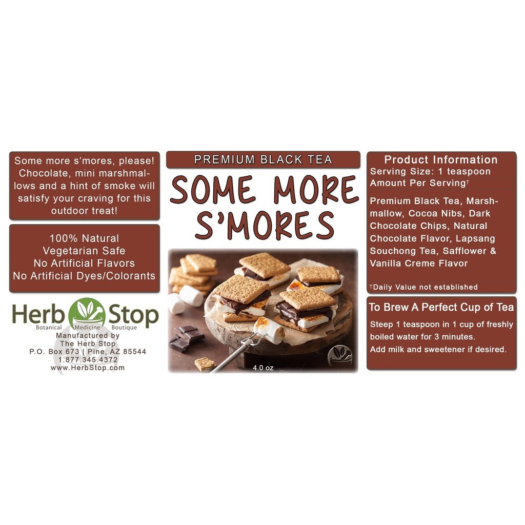 Some More Smores Loose Leaf Black Tea Label