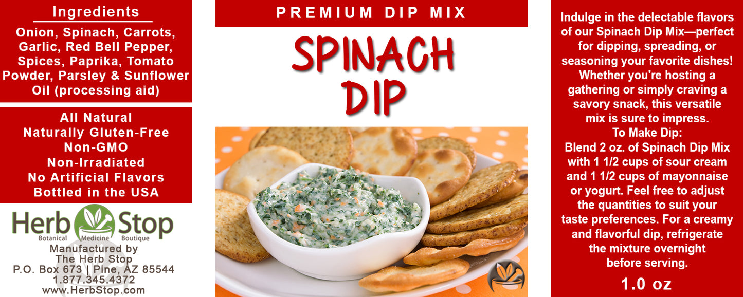 Spinach Dip Label