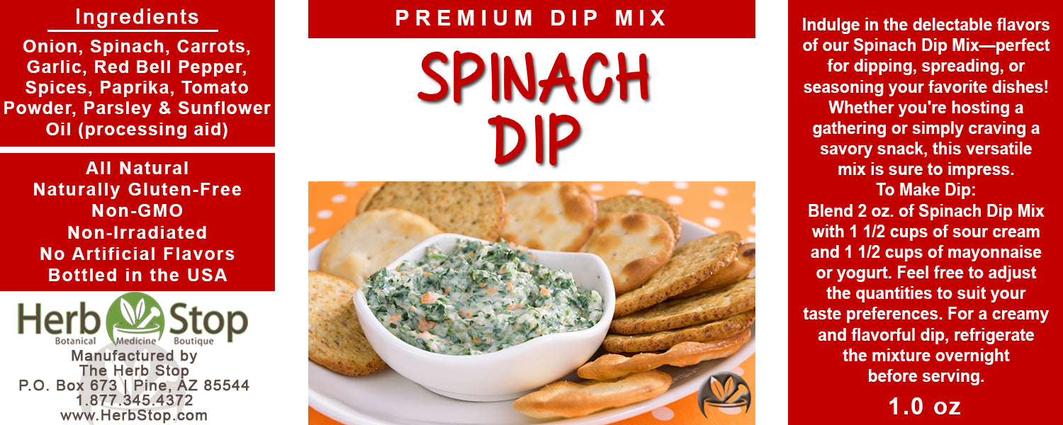 Spinach Dip Label