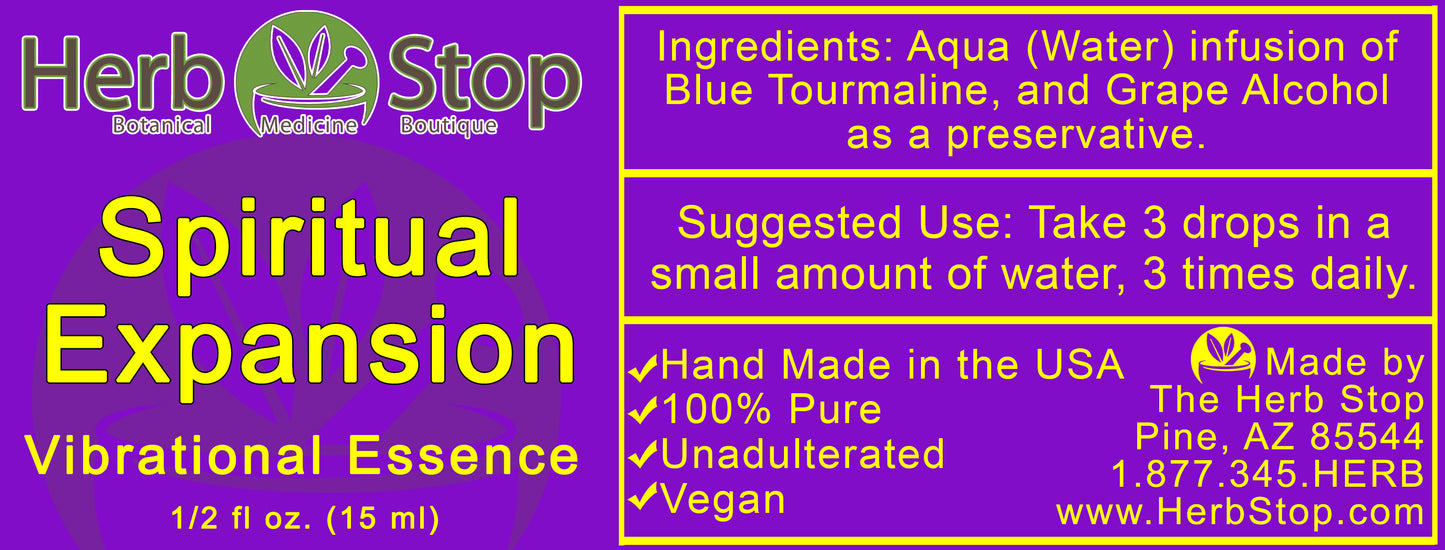 Spiritual Expansion Vibrational Essence Label
