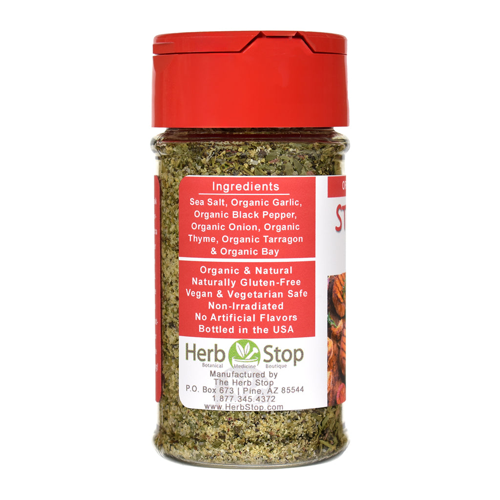 Organic Steak & Chop Rub Spice Jar - Left