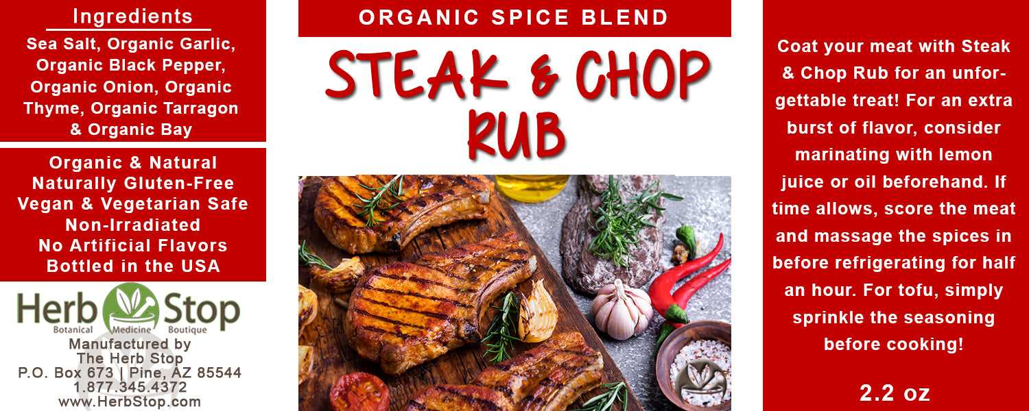 Steak & Chop Rub Label