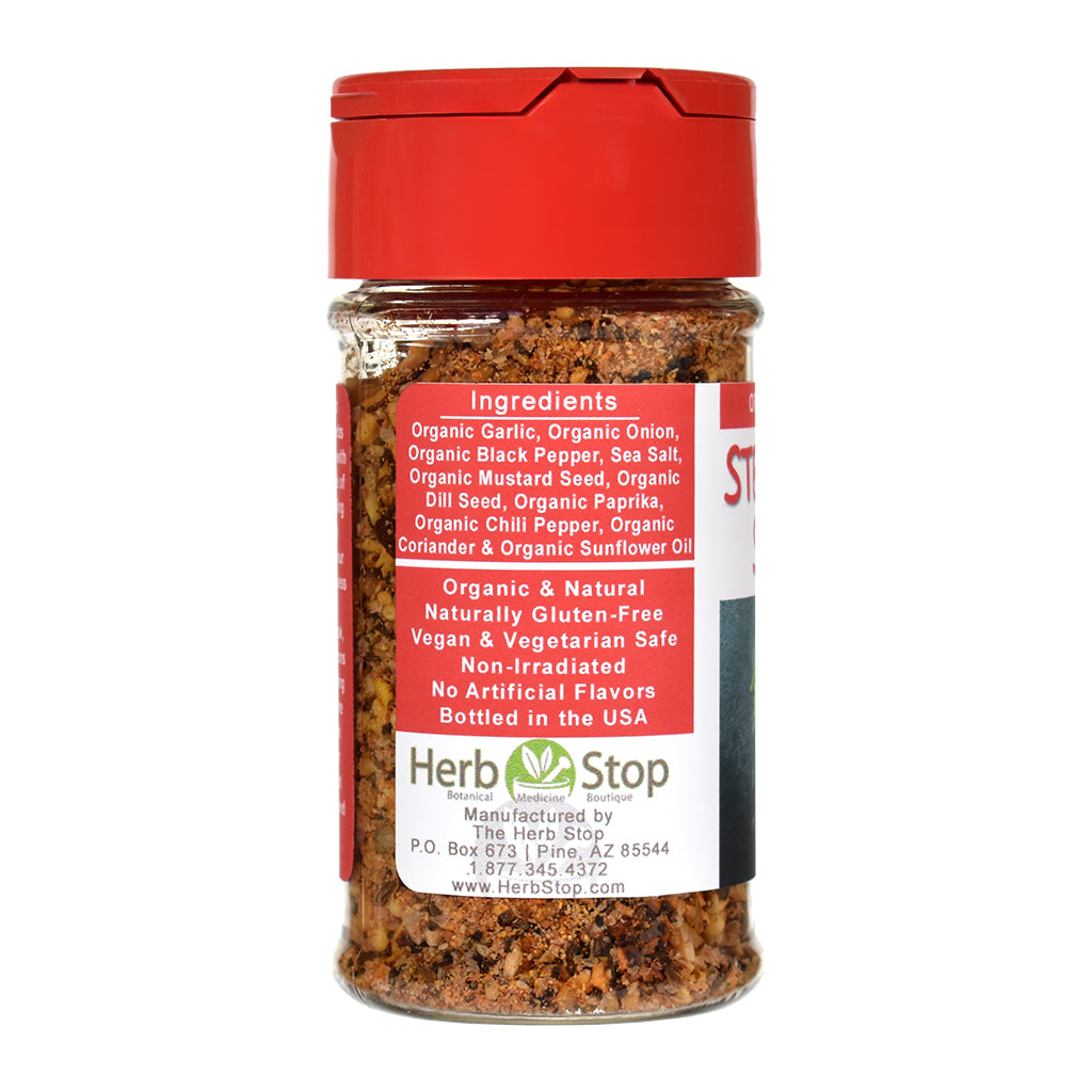 Organic Steak Grilling Seasoning Spice Jar - Left