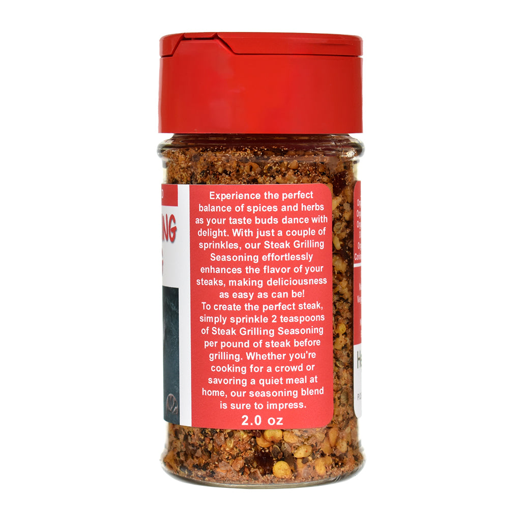 Organic Steak Grilling Seasoning Spice Jar - Right