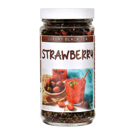 Strawberry Darjeeling Loose Leaf Black Tea Jar