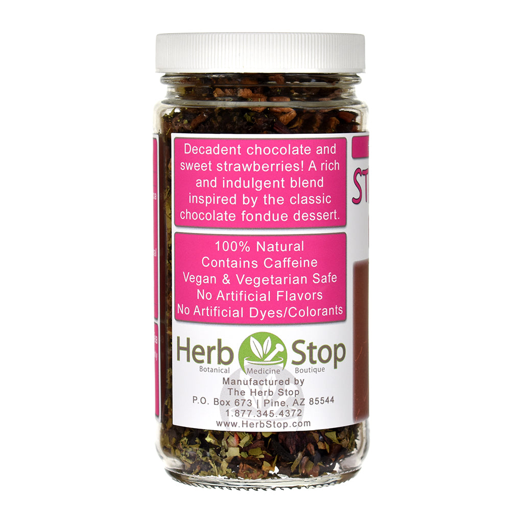 Strawberry Fondue Herb & Fruit Tea Jar - Left