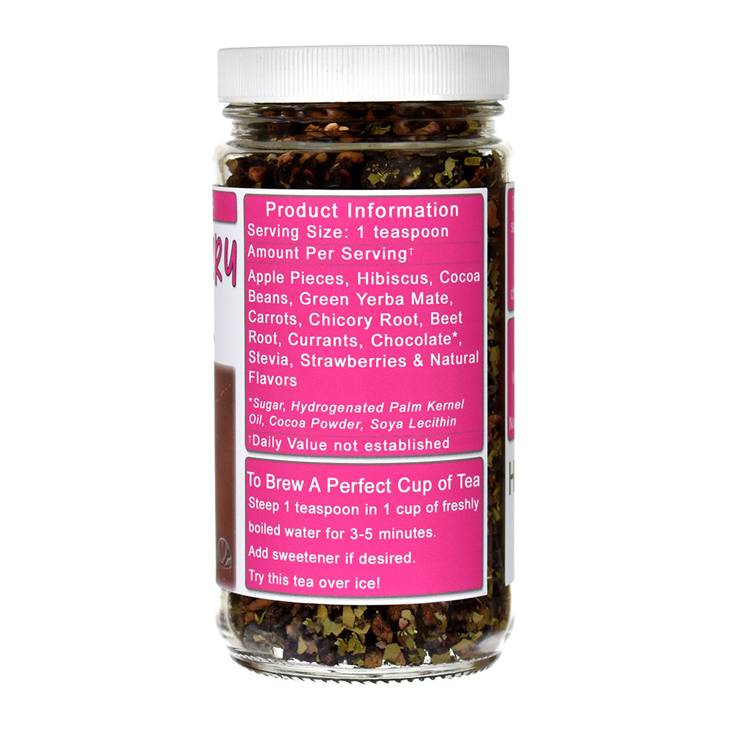 Strawberry Fondue Herb & Fruit Tea Jar - Right