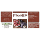 Strawberry Loose Leaf Black Tea Label