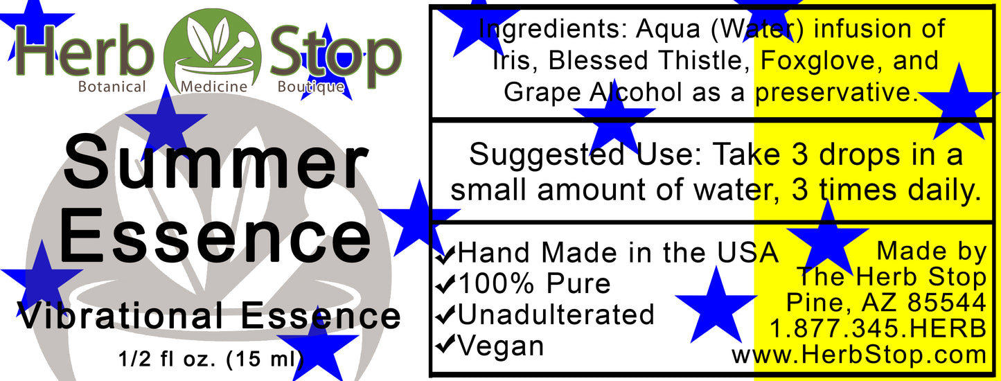 Summer Essence Vibrational Essence Label