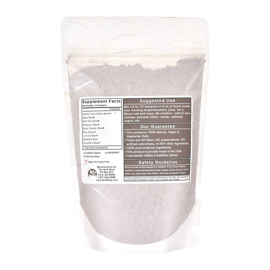 Organic Super Women Powder Bag - Back