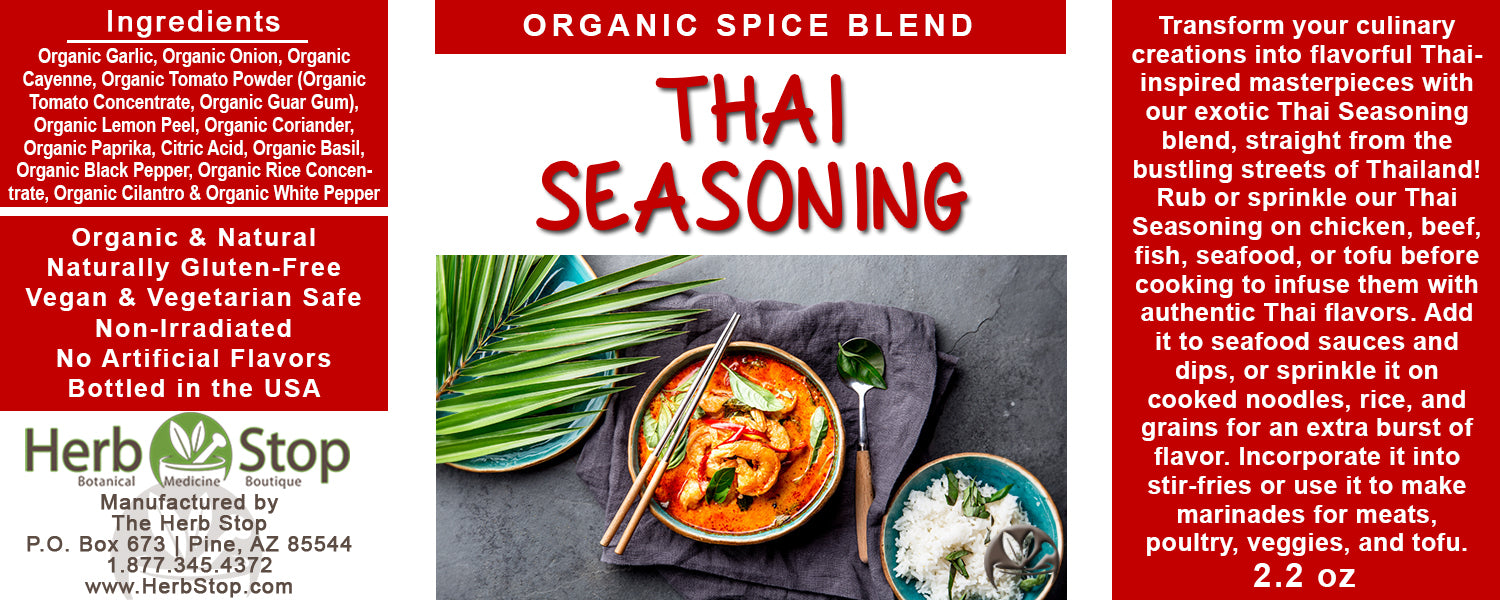 Organic Thai Seasoning Label