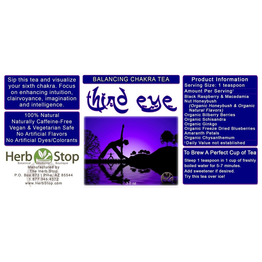 Third Eye Chakra Loose Leaf Herbal Tea Label