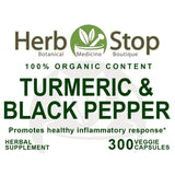Turmeric & Black Pepper Capsules Label - Front