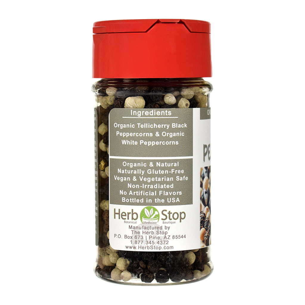 Organic Tuxedo Peppercorns Blend Jar - Left