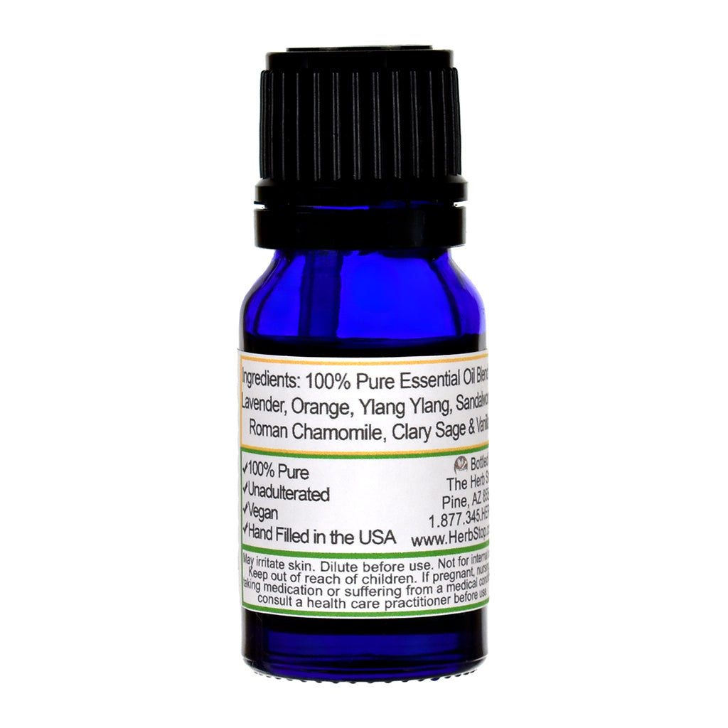 Vagus Vacation essential oil bottle with a black cap on a white background