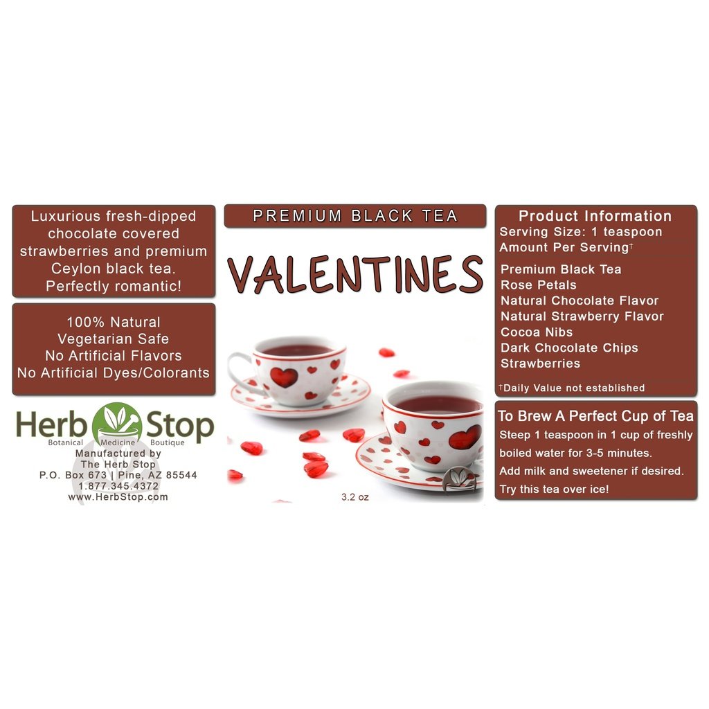Valentine's Loose Leaf Black Tea Label