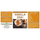 Vanilla Chai Loose Leaf Black Tea Label