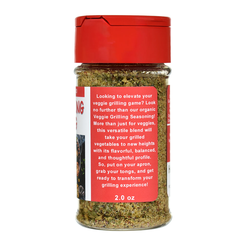 Organic Veggie Grilling Seasoning Spice Jar - Right