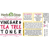 Vinegar & Tea Tree Toner Label