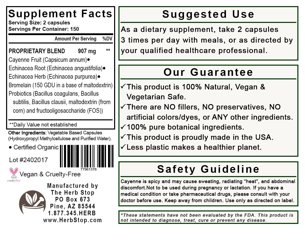 Viral Defense Capsules Label - Back