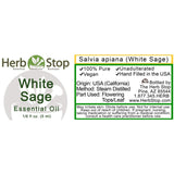 White Sage Essential Oil Label