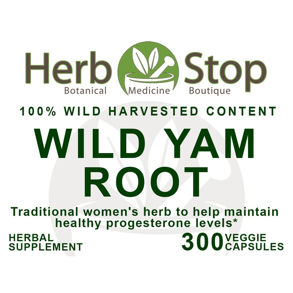 Wild Yam Root Capsules Label - Front